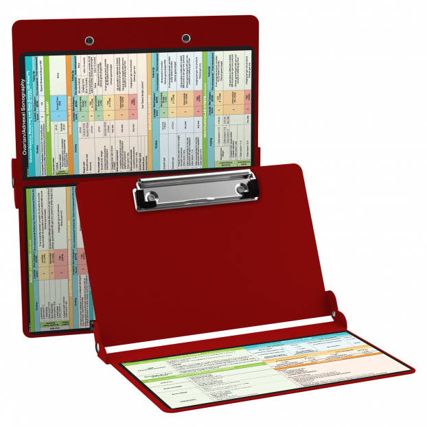 WhiteCoat Clipboard® - Red Ovarian/Adnexal Sonography Edition